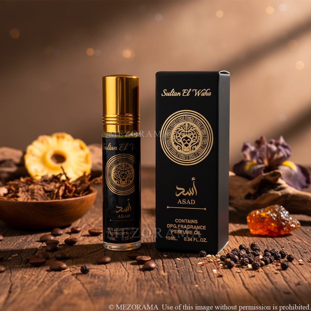 Carisma Oriental Poderoso, Asad, Almizcle Concentrado Unisex, Roll-On Sin Alcohol, 10 ml