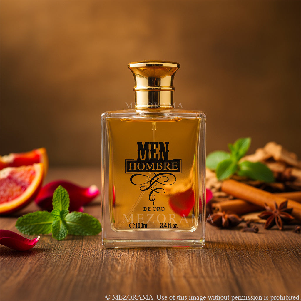 Proyección Larga Duración, MEN HOMBRE DE ORO, Eau de Parfum, 100 ml