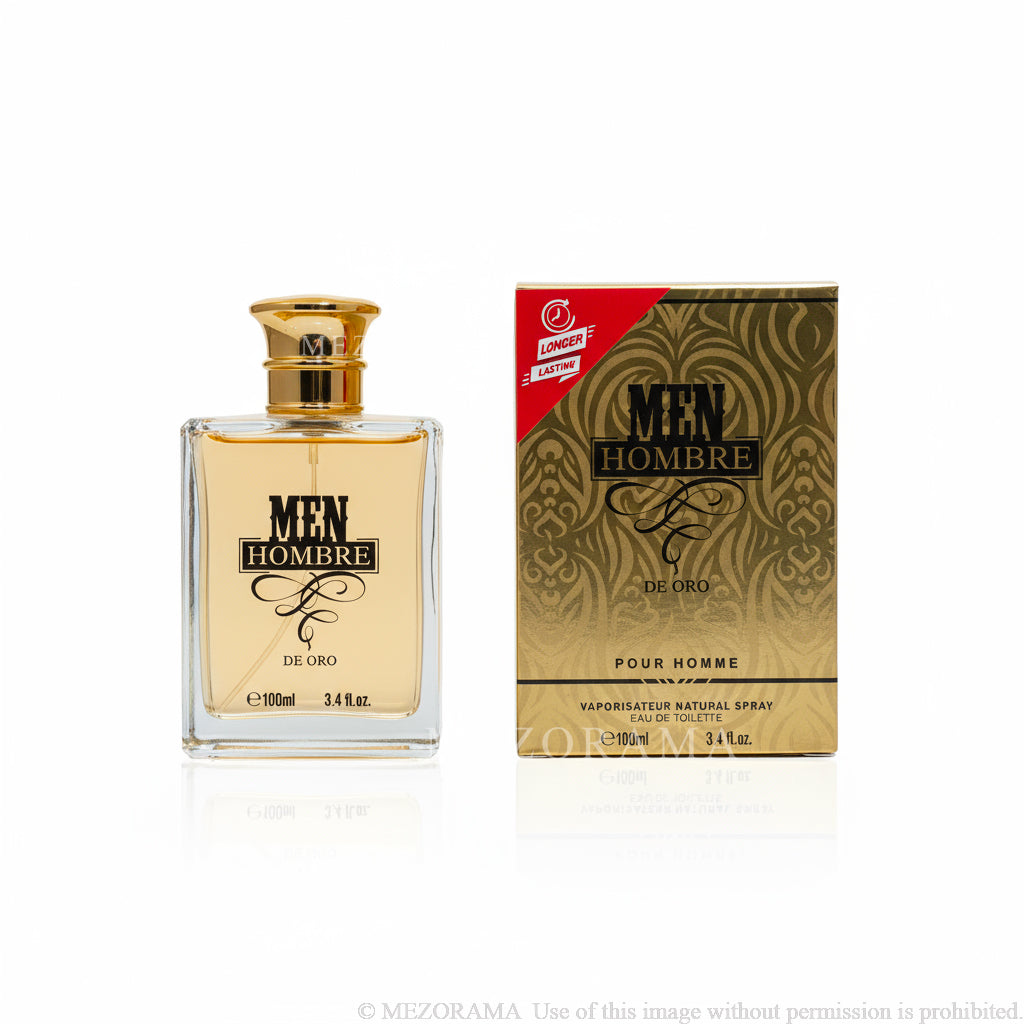 Proyección Larga Duración, MEN HOMBRE DE ORO, Eau de Parfum, 100 ml