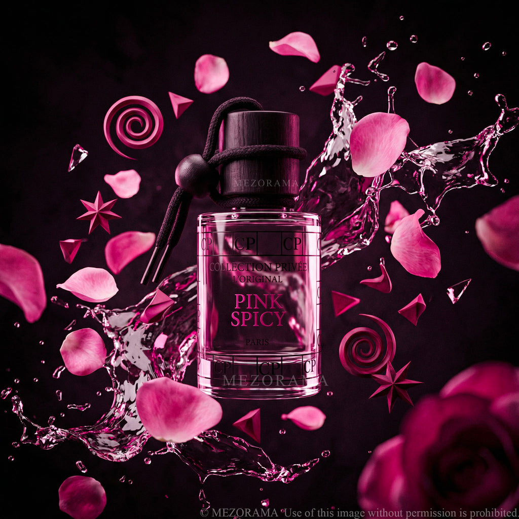 Perfume Coche, Aroma Pink Spicy, Floral Picante, Difusor Colgante