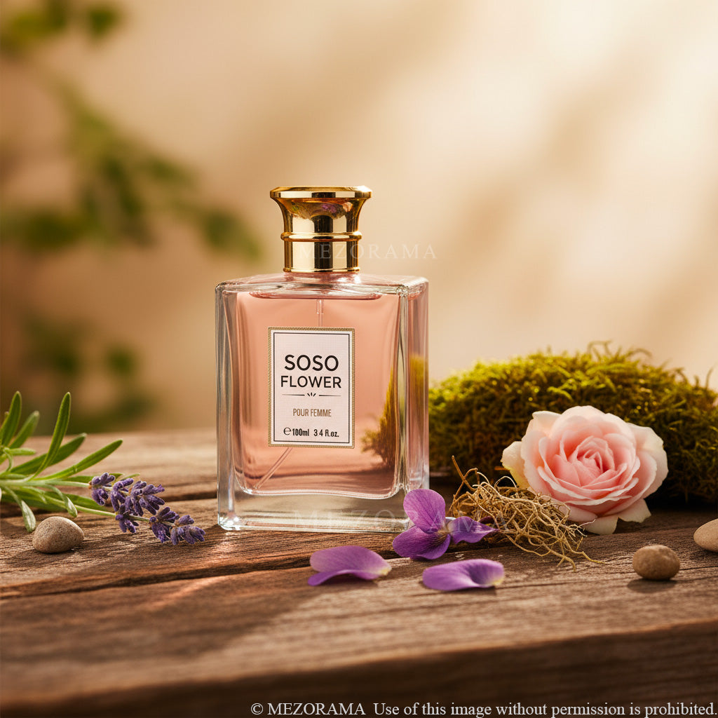 Floral Polvorienta Larga Duración, SOSO FLOWER, Eau de Parfum, 100 ml