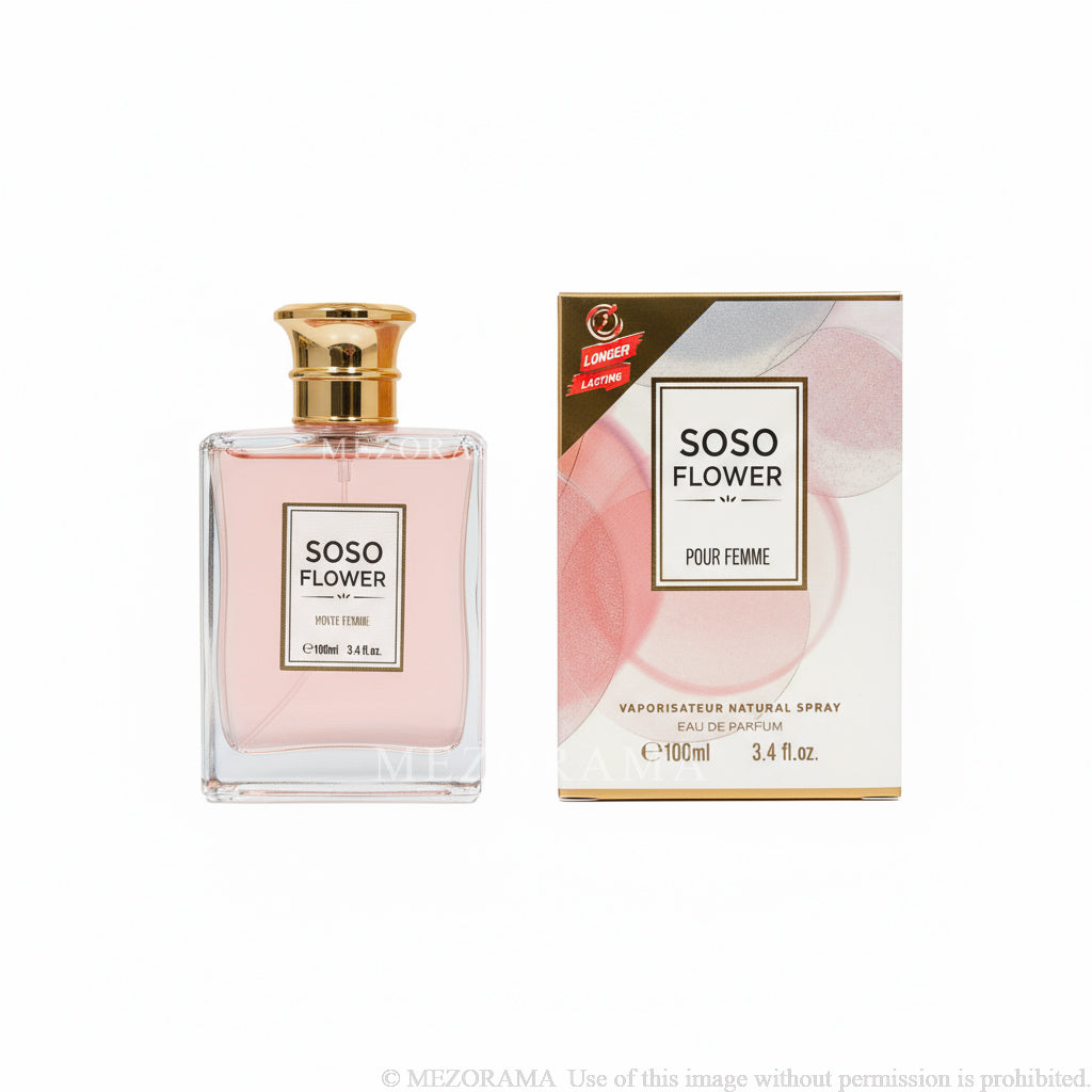 Floral Polvorienta Larga Duración, SOSO FLOWER, Eau de Parfum, 100 ml