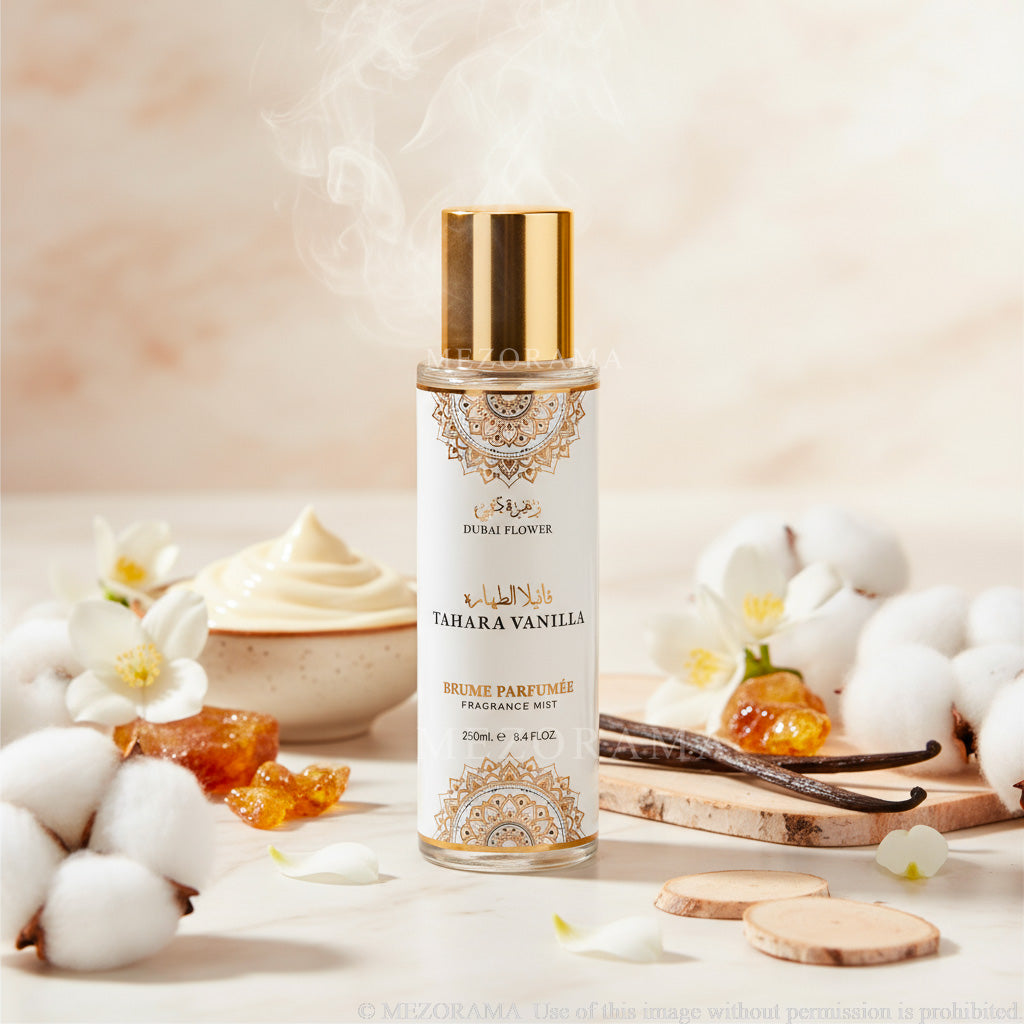 Almizcle Blanco Ropa Fresca, Tahara Vanilla, Bruma Perfumada, 250 ML