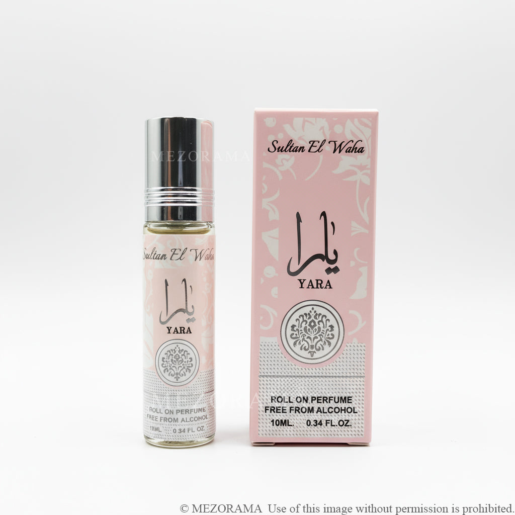 Perfume Larga Duración, Roll-on Perfume YARA ROSE, Aceite Perfume Concentrado sin Alcohol, 10 ml