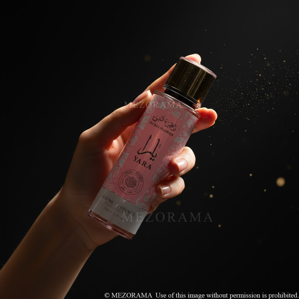 Elegancia Dulce Sofisticada, YARA ROSE Bruma Perfumada, Cuerpo y Cabello, 250 ml